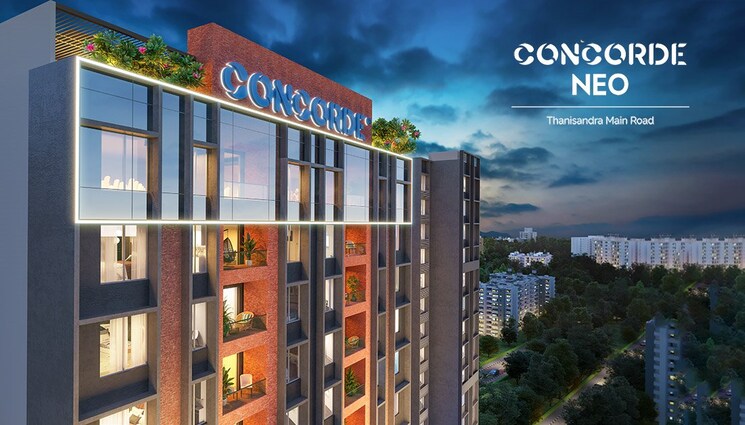 Exterior View, concorde-neo 2 Bedroom 1130 Sq.Ft. Apartment In Thanisandra Bangalore 8625178