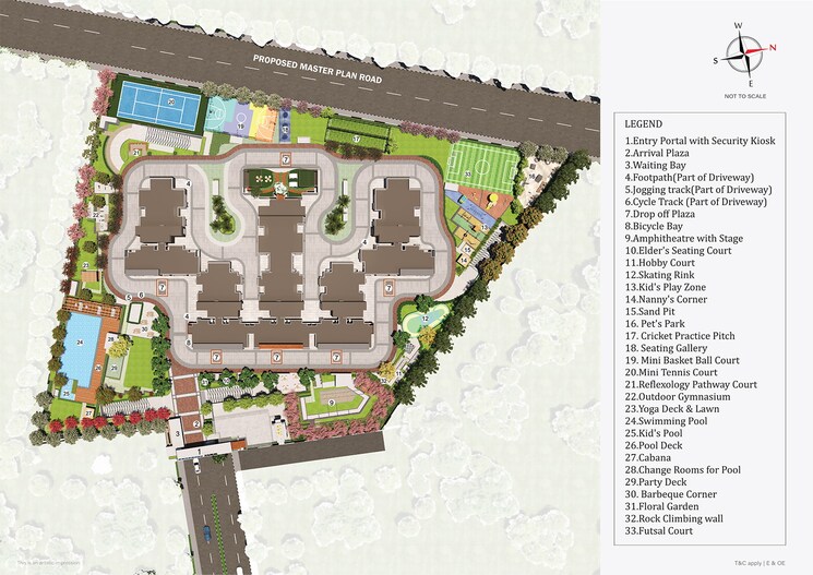 Master Plan, concorde-neo 2 Bedroom 1130 Sq.Ft. Apartment In Thanisandra Bangalore 8625178
