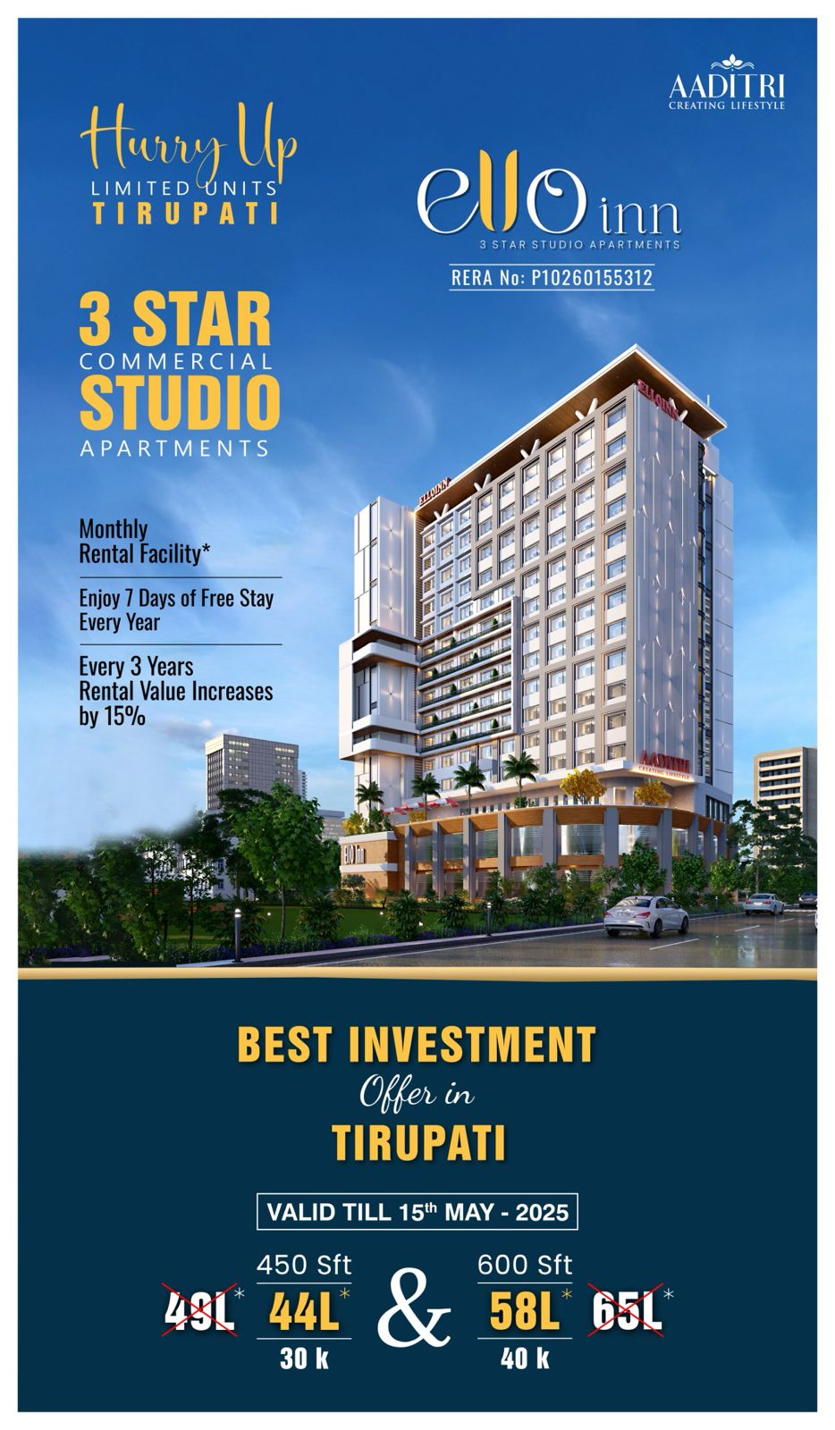 Office Space For Sale in Elloin 3star Hotel