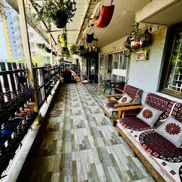 Balcony in 3 BHK Builder Floor at Paranjape Blue Ridge, Hinjewadi – for Rent