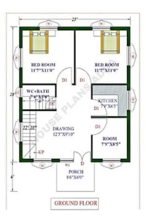 Floor Plan in 3 BHK Independent House at Badowala – for Sale
