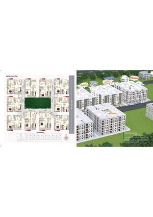 Master Plan in 2 BHK Apartment at Om Sri Nest, Ameenpur – for Sale