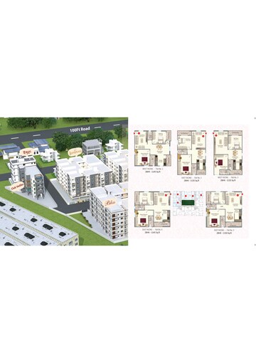 Master Plan in 2 BHK Apartment at Om Sri Nest, Ameenpur – for Sale
