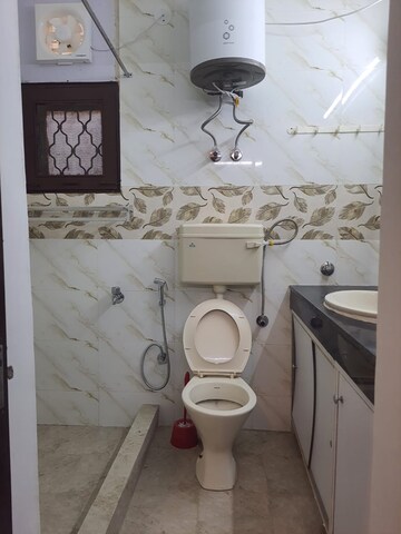 Bathroom in 2 BHK Builder Floor at Greater Kailash I – for Rent
