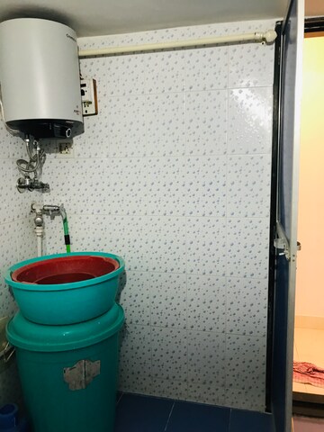 Bathroom in 1 BHK Apartment at Siddhivinayak Gardens CHS, Bafhira Nagar – for Rent