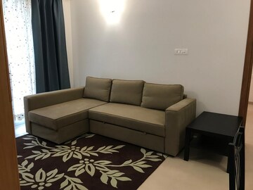 Living Room in 1.5 BHK Apartment at Bhartiya Nikoo Homes Phase 2, Thanisandra Main Road – for Rent