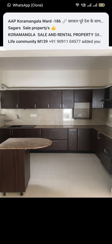 Kitchen in 3 BHK Apartment at Sipani Classe, Koramangala – for Rent