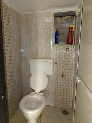 Bathroom in 1 BHK Apartment at MAAD Nakoda Heights, Nalasopara West – for Rent