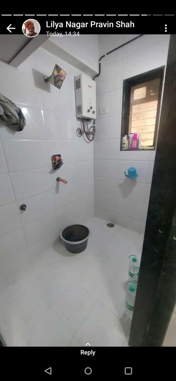 Bathroom in 1 RK Apartment at Hakimi CHS, Goregaon West – for Rent