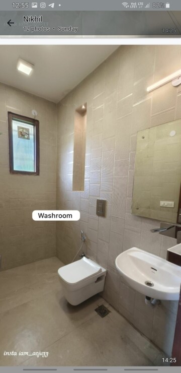 Bathroom in 1 BHK Independent House at Lajpat Nagar 4 – for Rent