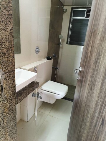 Bathroom in 1 BHK Apartment at Riddhi Garden, Malad East – for Rent