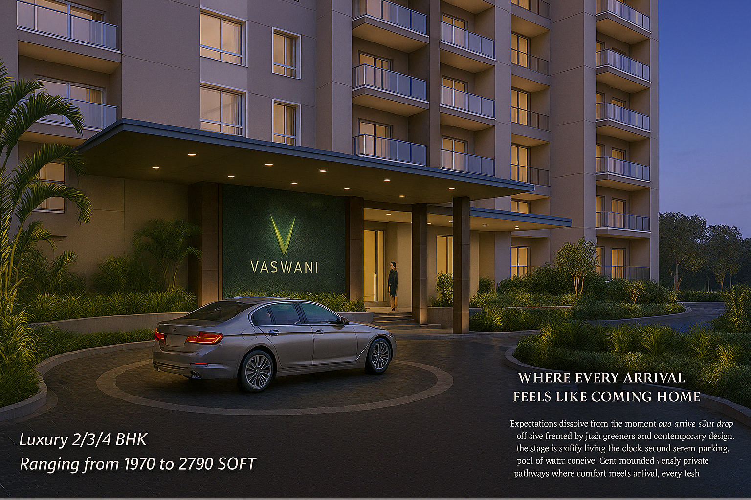 3 BHK + Extra Room Apartment For Sale in Vaswani Starlight