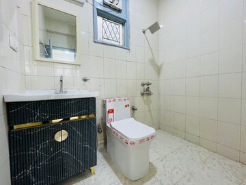 Bathroom in 3 BHK Builder Floor at Sushant Lok ii – for Sale