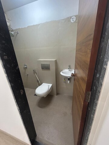 Bathroom in 3 BHK Apartment at Je And Vee Om Trimurti, Malad East – for Rent