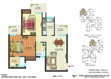 2 BHK Apartment For Sale in Nimbus Express Park View - II, Chi V Greater Noida