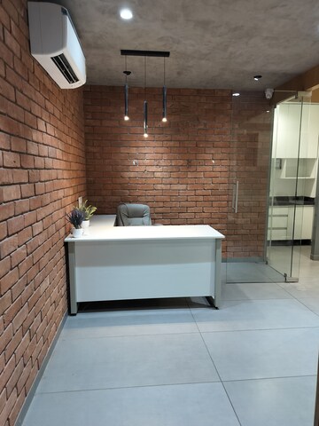 Bathroom in  Office Space at Aaron Spectra, Bodakdev – for Rent