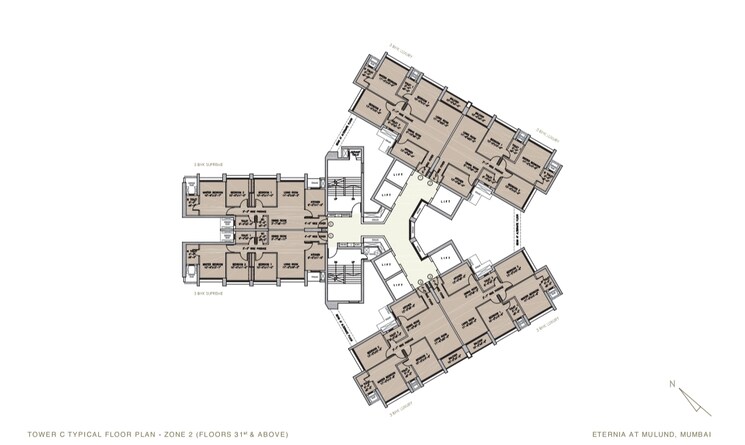 Floor Plan, oberoi-eternia 3 Bedroom 932 Sq.Ft. Apartment In Mulund West Mumbai 8632774