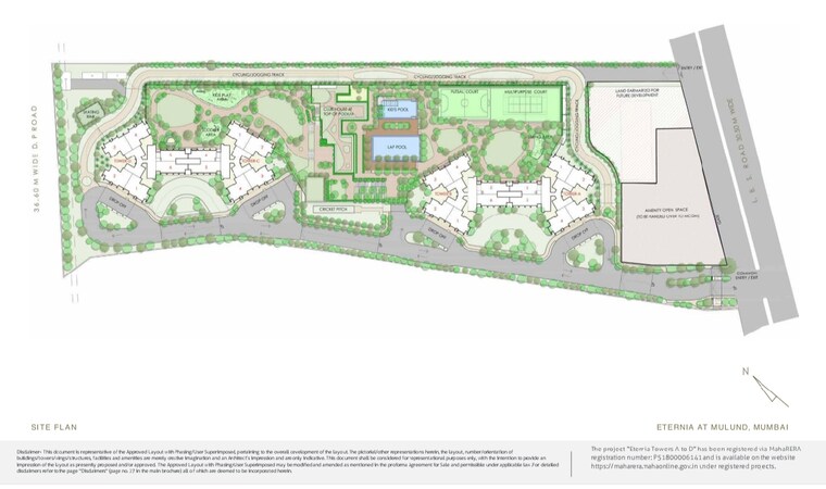 Master Plan, oberoi-eternia 3 Bedroom 1091 Sq.Ft. Apartment In Mulund West Mumbai 8632824