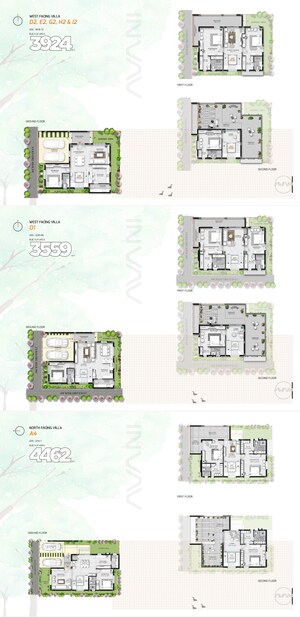 Floor Plan in 3.5 BHK Villa at Allure Avani, Kammasandra – for Sale
