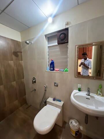 Bathroom in 2 BHK Apartment at Hiranandani Estate, Ghodbunder Road – for Rent