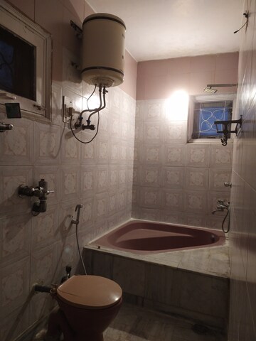 Bathroom in 3 BHK Builder Floor at Nehru Enclave – for Rent