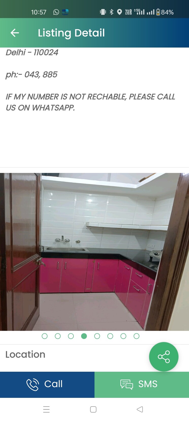 Kitchen, rajinder nagar 1 Bedroom 450 Sq.Ft. Independent House In Rajinder Nagar Delhi 8633758