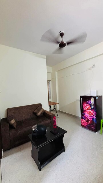 Living Room in 1 BHK Apartment at Banjara Hills – for Rent
