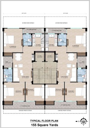 Floor Plan in 3 BHK Builder Floor at Shree Vardhman Nature Valley, Sector 70 – for Sale