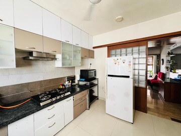 Kitchen in 4 BHK Apartment at Prahlad Nagar – for Sale