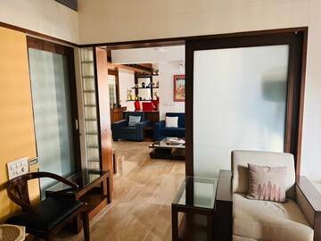 Living Room in 4 BHK Apartment at Prahlad Nagar – for Sale