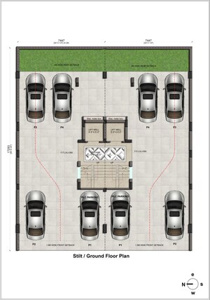 Floor Plan in 3 BHK Builder Floor at MKS County, Sohna Sector 2 – for Sale