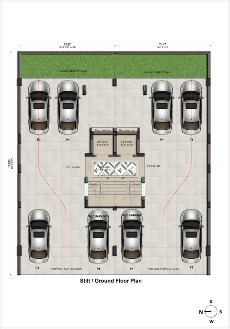Floor Plan, mks-county 3 Bedroom 1539 Sq.Ft. Builder Floor In Sohna Sector 2 Gurgaon 8634897