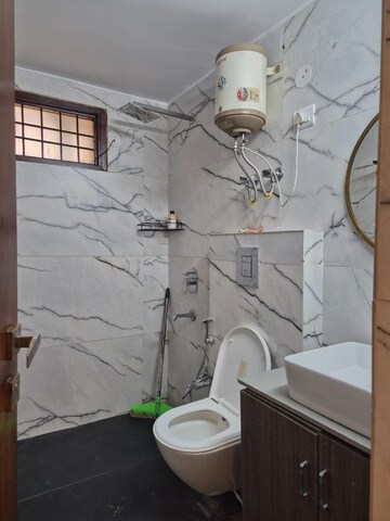Bathroom in 3 BHK Apartment at Vasant Kunj – for Rent