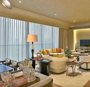 Living Room in 4 BHK Apartment at Rustomjee Crown, Prabhadevi – for Rent