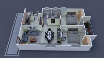Floor Plan in 2 BHK Apartment at Good Time Shreevatsavam, Isnapur – for Sale