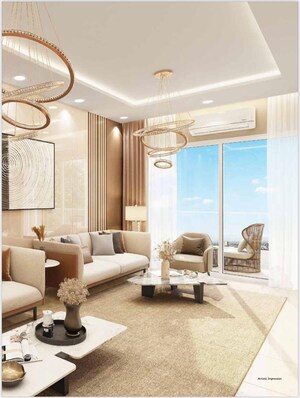 Living Room in 3.5 BHK Apartment at Aerocity – for Sale