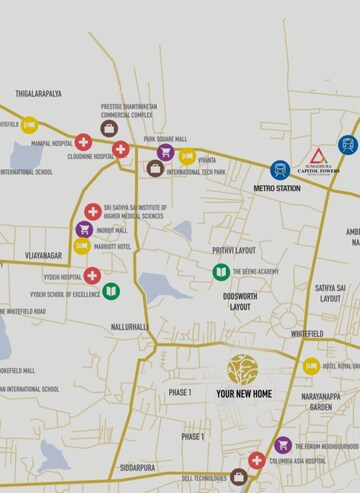 3 BHK Apartment – Map Location View at Sumadhura Folium, Whitefield - for Sale