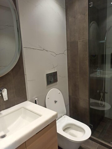Bathroom in 3 BHK Apartment at Lodha World View, Worli – for Rent