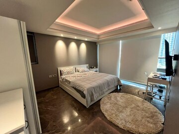 Living Room in 3 BHK Apartment at Lodha Trump Tower, Worli – for Rent