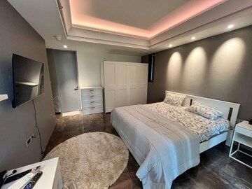 Living Room in 3 BHK Apartment at Lodha Trump Tower, Worli – for Rent