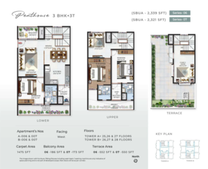 Floor Plan in 2 BHK Apartment at SBR Minara, Seegehalli – for Sale