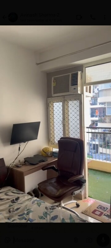 Living Room in 3 BHK Apartment at Uninav Heights Phase I, Raj Nagar Extension – for Rent