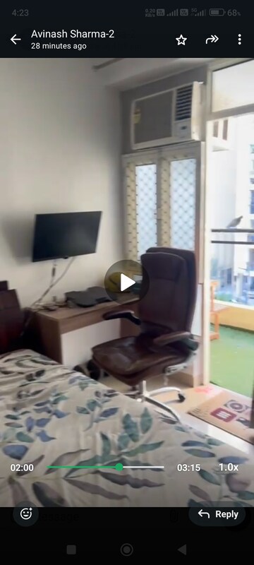 Living Room in 3 BHK Apartment at Uninav Heights Phase I, Raj Nagar Extension – for Rent