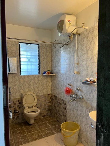 Bathroom in 2.5 BHK Apartment at Rachna Garden Estate, Aundh – for Rent