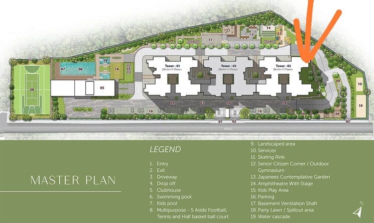 Master Plan, prestige-elm-park 3.5 Bedroom 2043 Sq.Ft. Apartment In Whitefield Bangalore 8636354