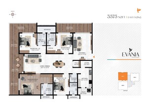 Floor Plan in 4 BHK Apartment at AVR Evania, Kokapet – for Sale