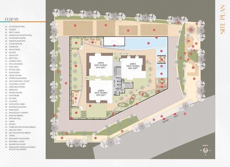 Master Plan, avr-evania 4 Bedroom 3575 Sq.Ft. Apartment In Kokapet Hyderabad 8636970