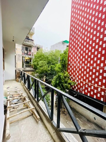 Balcony in 3 BHK Builder Floor at Freedom Fighters Enclave – for Rent