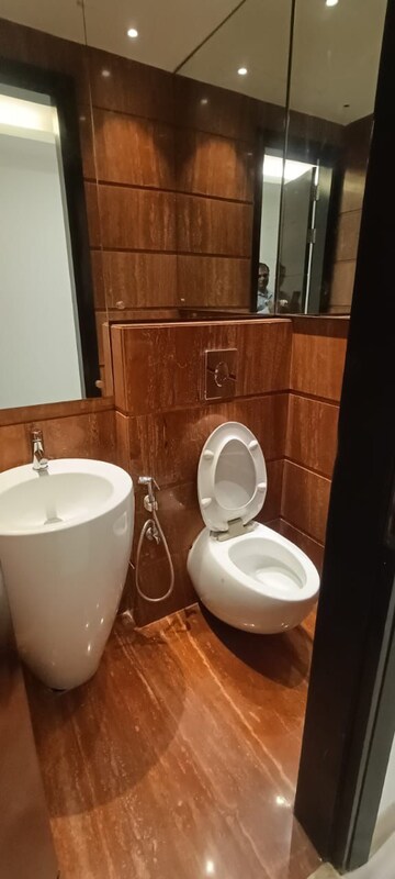 Bathroom in 4 BHK Builder Floor at Panchsheel Park – for Rent