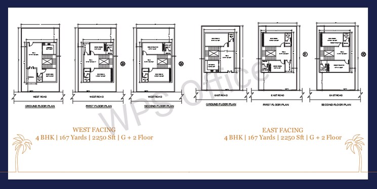 Floor Plan, peram-signature-park 3 Bedroom 1500 Sq.Ft. Villa In Girmapur Hyderabad 8637727